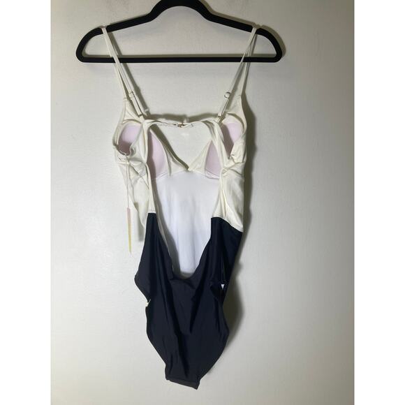 NWT Summersalt Black White Color Block Backless One Piece Hygene Sz 10 - Picture 2 of 2